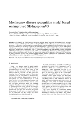 Monkeypox disease recognition model based on improved SE-InceptionV3