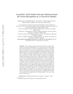 CrossGLG: LLM Guides One-shot Skeleton-based 3D Action Recognition in a
  Cross-level Manner