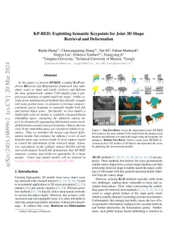 KP-RED: Exploiting Semantic Keypoints for Joint 3D Shape Retrieval and
  Deformation