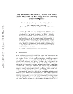PQDynamicISP: Dynamically Controlled Image Signal Processor for Any
  Image Sensors Pursuing Perceptual Quality