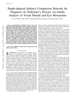 Depth-induced Saliency Comparison Network for Diagnosis of Alzheimer's
  Disease via Jointly Analysis of Visual Stimuli and Eye Movements