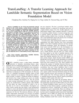 TransLandSeg: A Transfer Learning Approach for Landslide Semantic
  Segmentation Based on Vision Foundation Model