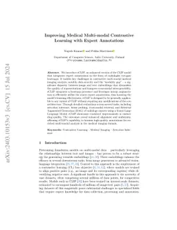 Improving Medical Multi-modal Contrastive Learning with Expert
  Annotations
