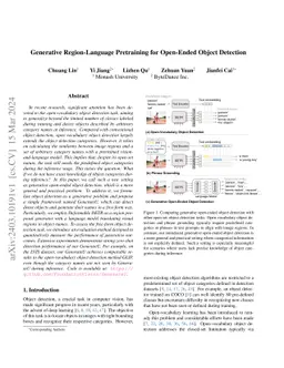Generative Region-Language Pretraining for Open-Ended Object Detection