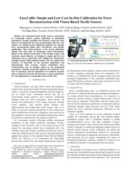 EasyCalib: Simple and Low-Cost In-Situ Calibration for Force
  Reconstruction with Vision-Based Tactile Sensors