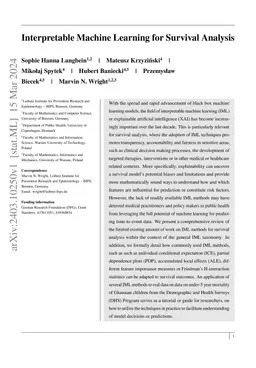Interpretable Machine Learning for Survival Analysis