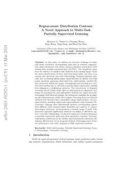 Region-aware Distribution Contrast: A Novel Approach to Multi-Task
  Partially Supervised Learning