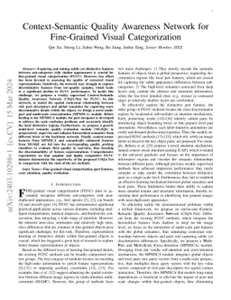 Context-Semantic Quality Awareness Network for Fine-Grained Visual
  Categorization