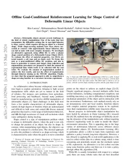 Offline Goal-Conditioned Reinforcement Learning for Shape Control of
  Deformable Linear Objects