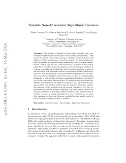 Towards Non-Adversarial Algorithmic Recourse