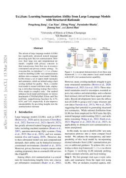 TriSum: Learning Summarization Ability from Large Language Models with
  Structured Rationale