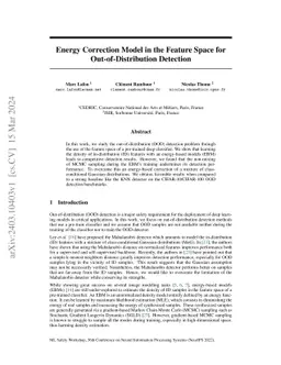 Energy Correction Model in the Feature Space for Out-of-Distribution
  Detection