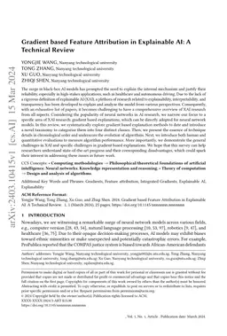 Gradient based Feature Attribution in Explainable AI: A Technical Review