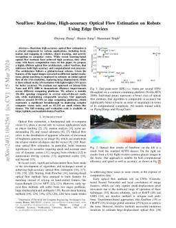 NeuFlow: Real-time, High-accuracy Optical Flow Estimation on Robots
  Using Edge Devices
