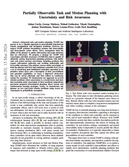Partially Observable Task and Motion Planning with Uncertainty and Risk
  Awareness