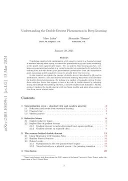 Understanding the Double Descent Phenomenon in Deep Learning