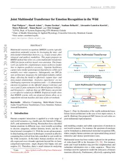 Joint Multimodal Transformer for Emotion Recognition in the Wild