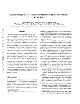 Benchmarking Zero-Shot Robustness of Multimodal Foundation Models: A
  Pilot Study