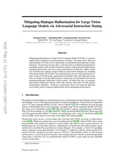 Mitigating Dialogue Hallucination for Large Vision Language Models via
  Adversarial Instruction Tuning
