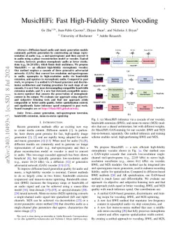 MusicHiFi: Fast High-Fidelity Stereo Vocoding