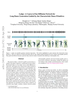 Lodge: A Coarse to Fine Diffusion Network for Long Dance Generation
  Guided by the Characteristic Dance Primitives