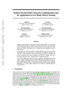 Robust Second-Order Nonconvex Optimization and Its Application to Low
  Rank Matrix Sensing
