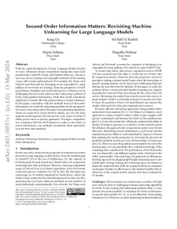 Second-Order Information Matters: Revisiting Machine Unlearning for
  Large Language Models