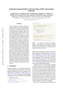 Exploring Language Model's Code Generation Ability with Auxiliary
  Functions