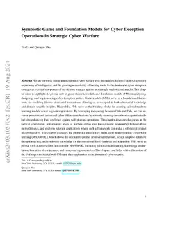 Symbiotic Game and Foundation Models for Cyber Deception Operations in
  Strategic Cyber Warfare