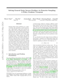 Solving General Noisy Inverse Problem via Posterior Sampling: A Policy
  Gradient Viewpoint