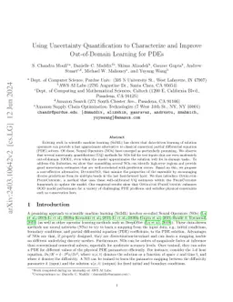 Using Uncertainty Quantification to Characterize and Improve
  Out-of-Domain Learning for PDEs
