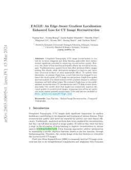 EAGLE: An Edge-Aware Gradient Localization Enhanced Loss for CT Image
  Reconstruction