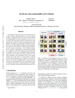 On the low-shot transferability of [V]-Mamba