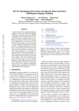 MYTE: Morphology-Driven Byte Encoding for Better and Fairer Multilingual
  Language Modeling