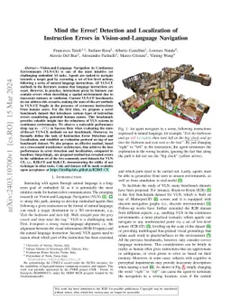 Mind the Error! Detection and Localization of Instruction Errors in Vision-and-Language Navigation
