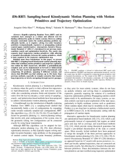 iDb-RRT: Sampling-based Kinodynamic Motion Planning with Motion
  Primitives and Trajectory Optimization