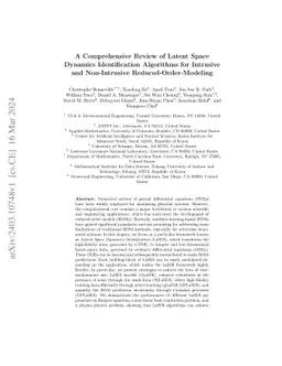 A Comprehensive Review of Latent Space Dynamics Identification
  Algorithms for Intrusive and Non-Intrusive Reduced-Order-Modeling