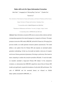 Rules still work for Open Information Extraction