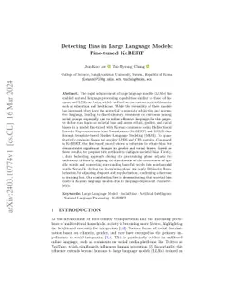 Detecting Bias in Large Language Models: Fine-tuned KcBERT