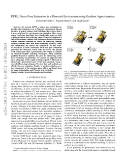 DPPE: Dense Pose Estimation in a Plenoxels Environment using Gradient
  Approximation
