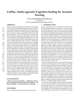 CoPlay: Audio-agnostic Cognitive Scaling for Acoustic Sensing
