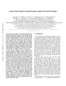 Securely Fine-tuning Pre-trained Encoders Against Adversarial Examples