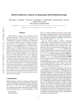 Affective Behaviour Analysis via Integrating Multi-Modal Knowledge