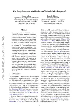 Can Large Language Models abstract Medical Coded Language?