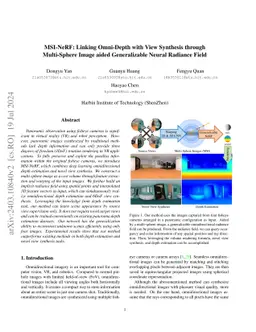 MSI-NeRF: Linking Omni-Depth with View Synthesis through Multi-Sphere
  Image aided Generalizable Neural Radiance Field