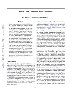 Neural-Kernel Conditional Mean Embeddings