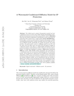 A Watermark-Conditioned Diffusion Model for IP Protection