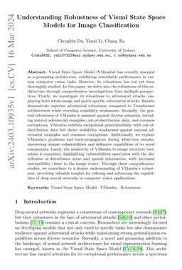 Understanding Robustness of Visual State Space Models for Image
  Classification