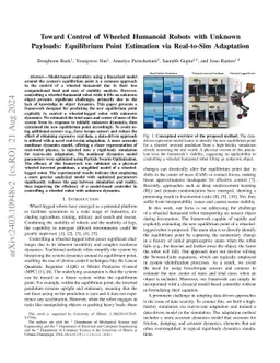Real-to-Sim Adaptation via High-Fidelity Simulation to Control a
  Wheeled-Humanoid Robot with Unknown Dynamics