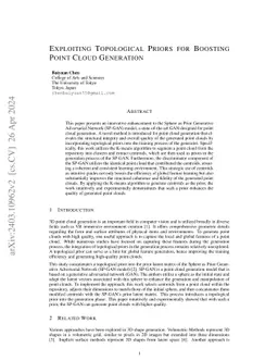 Exploiting Topological Priors for Boosting Point Cloud Generation